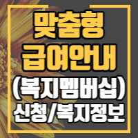 맞춤형급여안내 서비스 신청관련 포스팅 썸네일