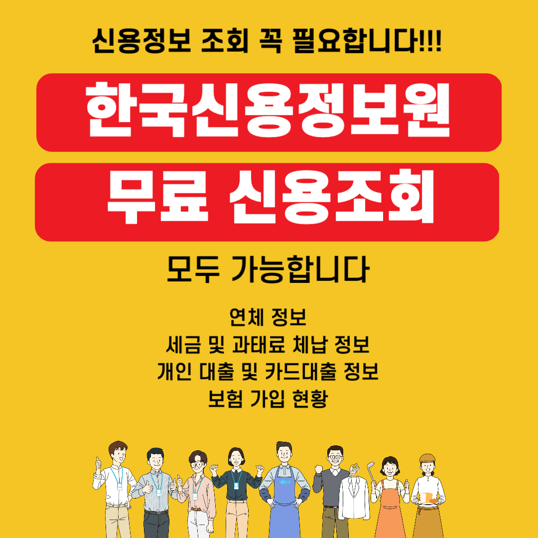 한국신용정보원 나의 신용 점수 및 등급, 연체 정보 조회