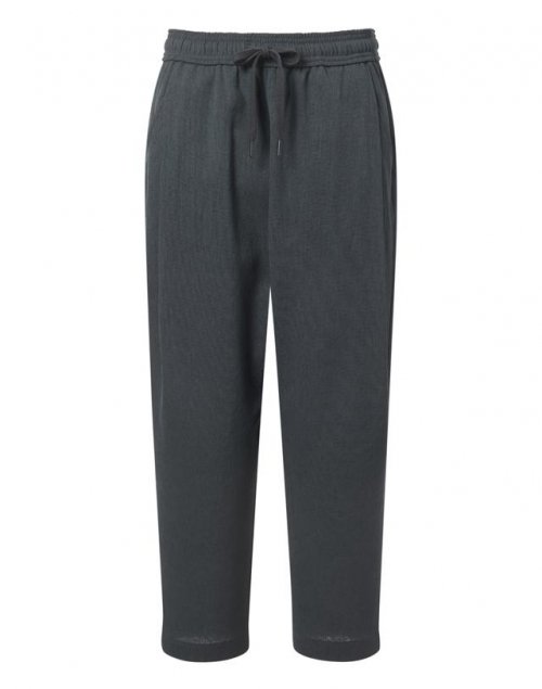 일꼬르소 차콜그레이 원턱 크롭 매직팬츠 IEPA1E005CG