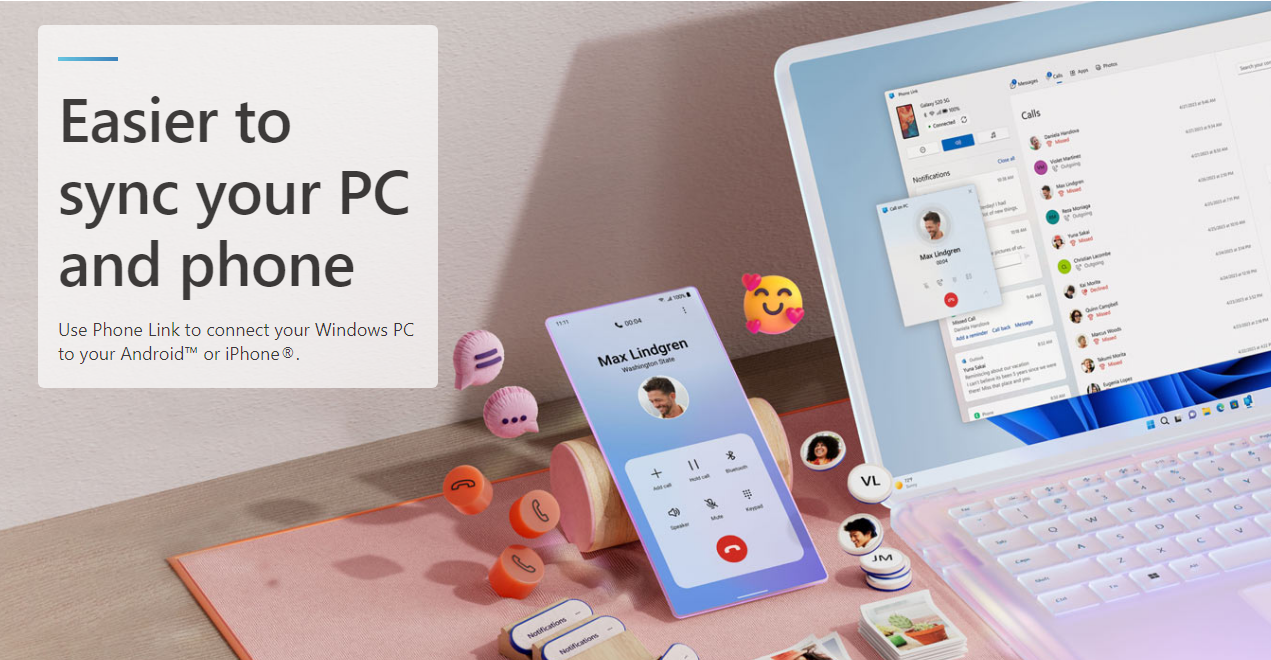 Windows Phone Link의 새로운 기능으로 안드로이드 사진에서 텍스트를 선택하고 복사(출처-microsoft)