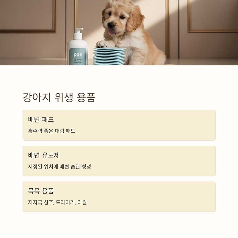 강아지 위생 용품