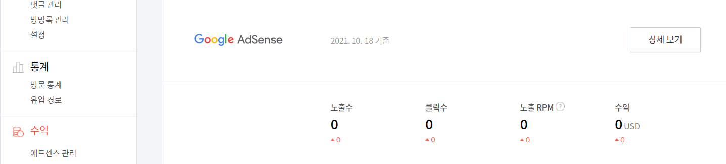 ํฐ์คํ ๋ฆฌ ๊ด๋ฆฌ ํ์ด์ง์์ ๊ตฌ๊ธ ์ ๋์ผ์ค ์ฐ๋์ด ์๋ฃ๋ ํ๋ฉด