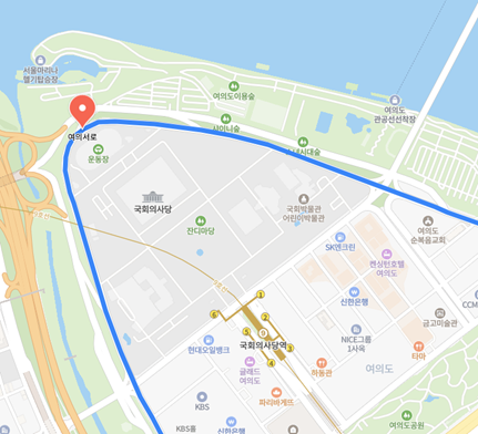 여의도 봄꽃 축제 지도