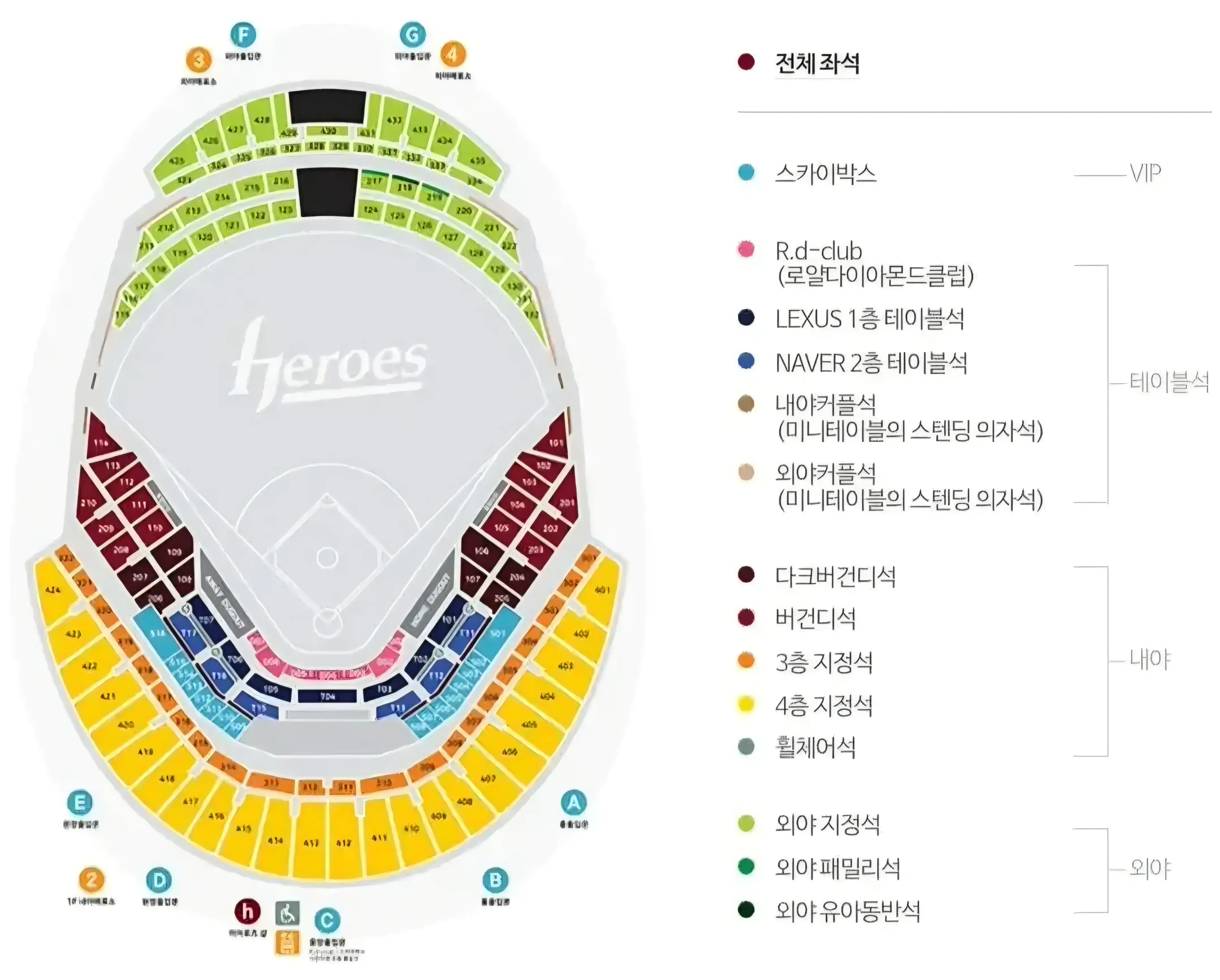 키움히어로즈 8월 야구경기 일정, 서울 고척스카이돔