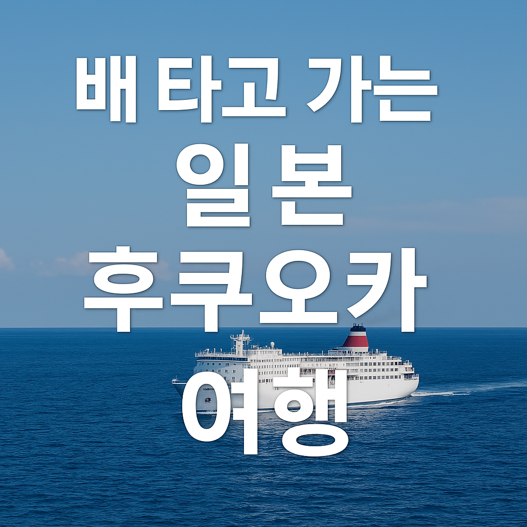 배타고 가는 일본 후쿠오카 여행 썸네일 사진