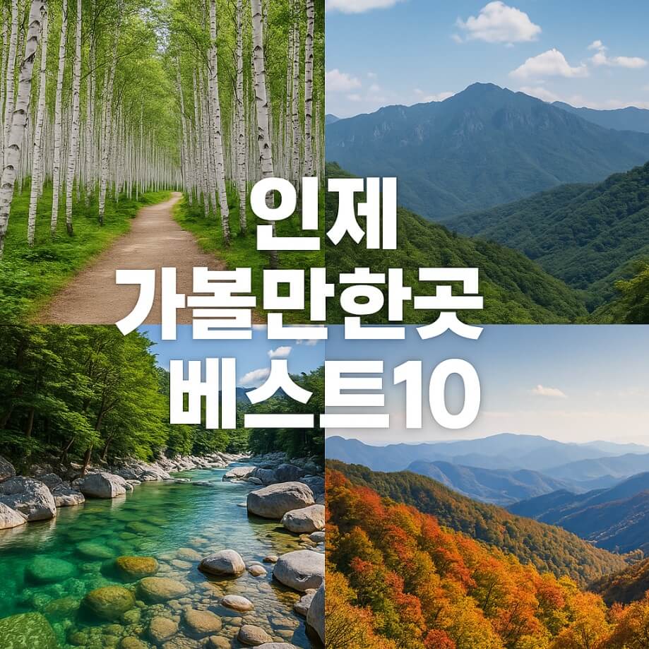 인제 가볼만한곳 베스트10