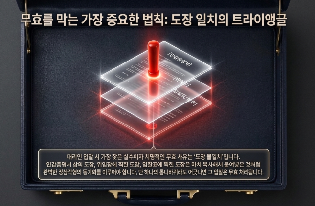 대리인 입찰 시 가장 치명적인 무효 사유 '도장 불일치'