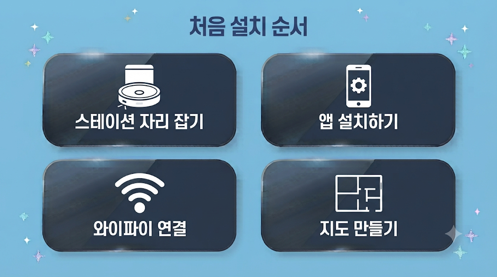 로봇청소기 처음 설치 순서