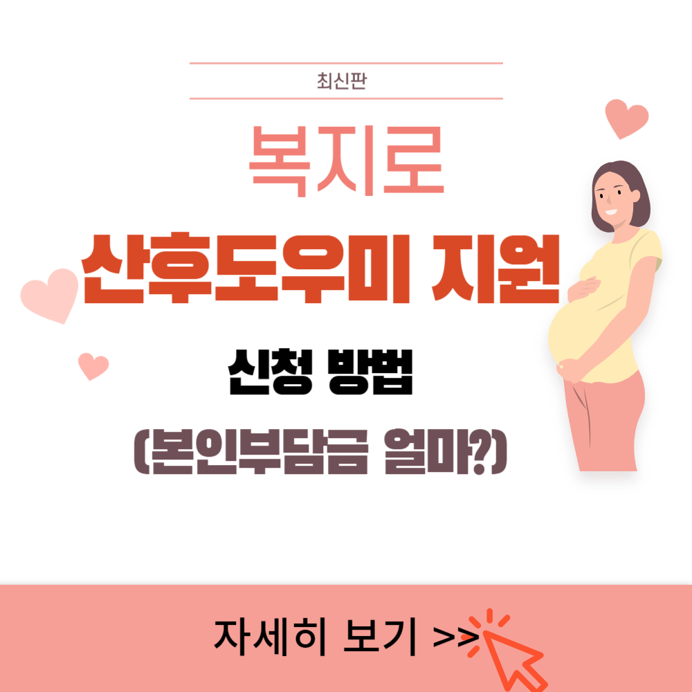 복지로 산후도우미 신청 방법 및 본인부담금 알아보기