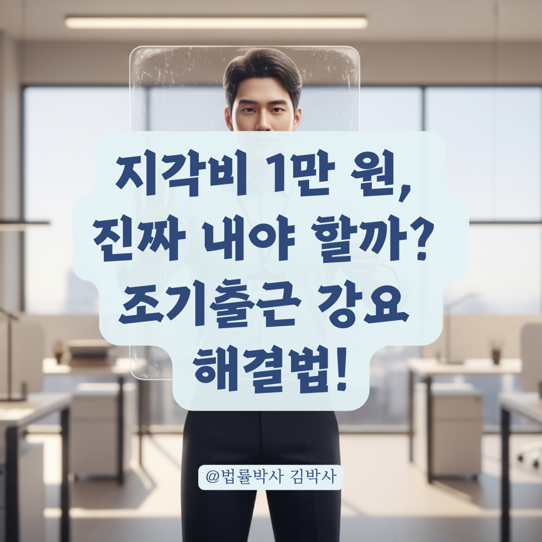 회사 내 조기 출근 압박과 부당한 지각비 징수를 멈추는 현실적인 대책!
