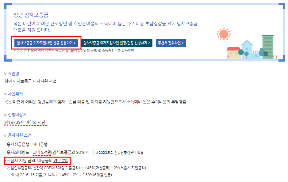 서울시 청년월세지원 2차 추가모집