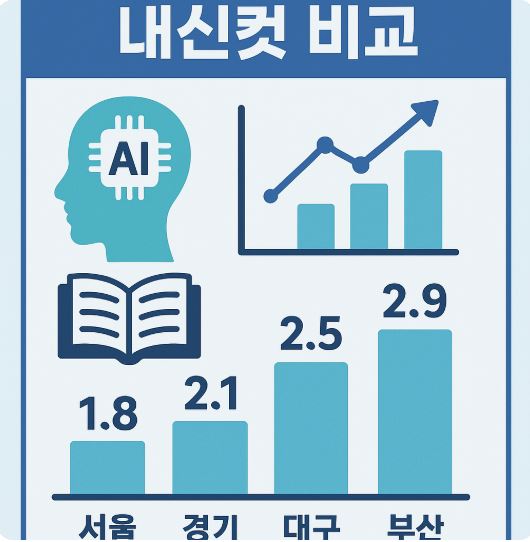 지역별 AI학과 내신컷 비교
