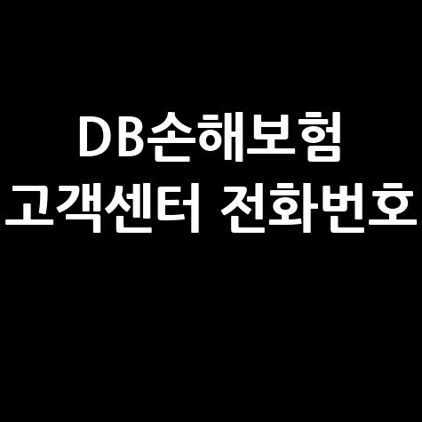 DB손해보험 고객센터 전화번호와 전화 상담 예약 신청 방법
