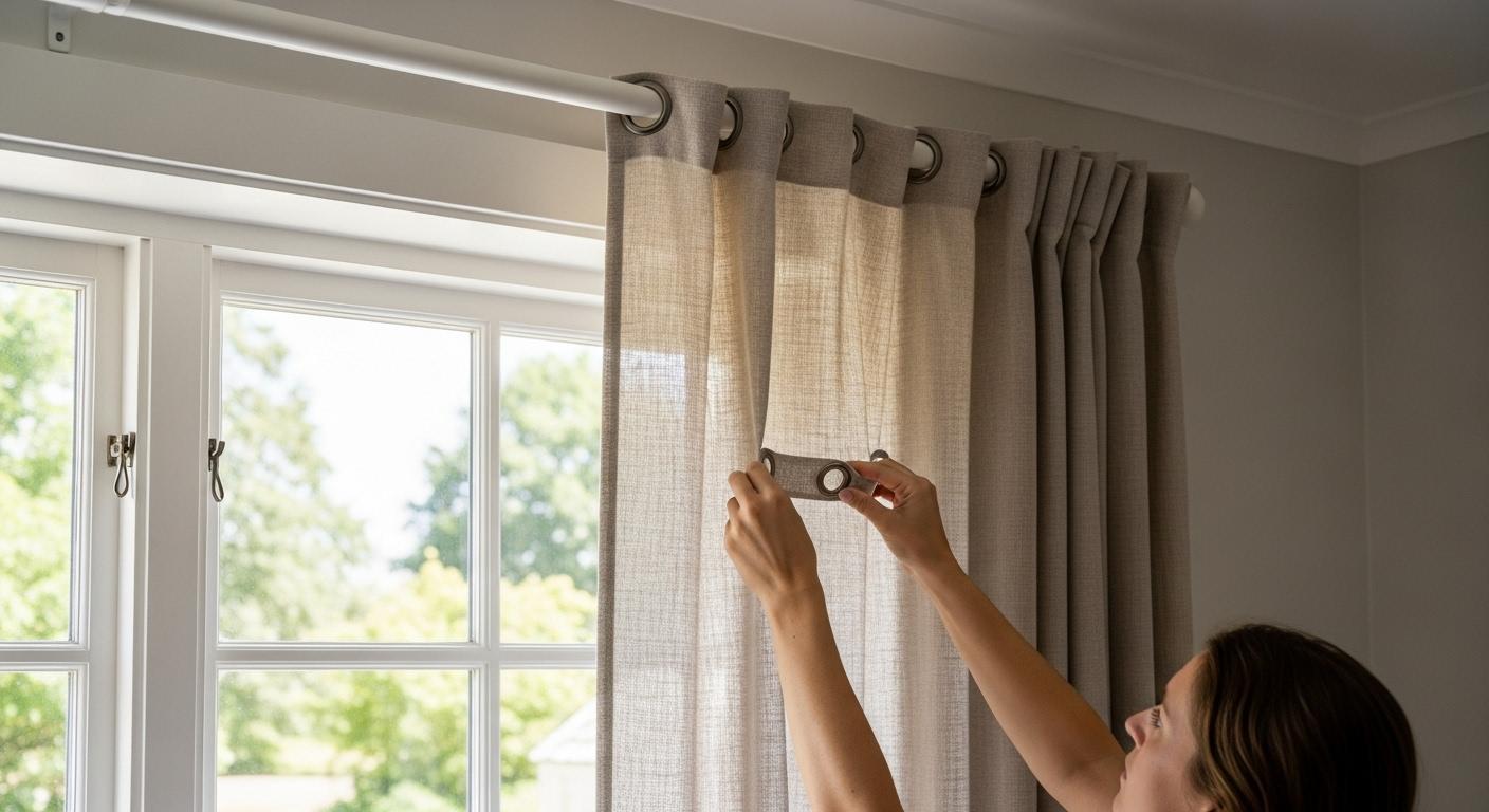 커튼 때는 방법