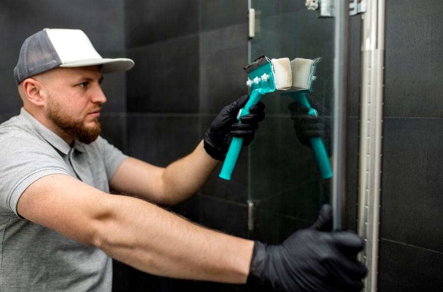 화장실 샤워부스 물때 얼룩