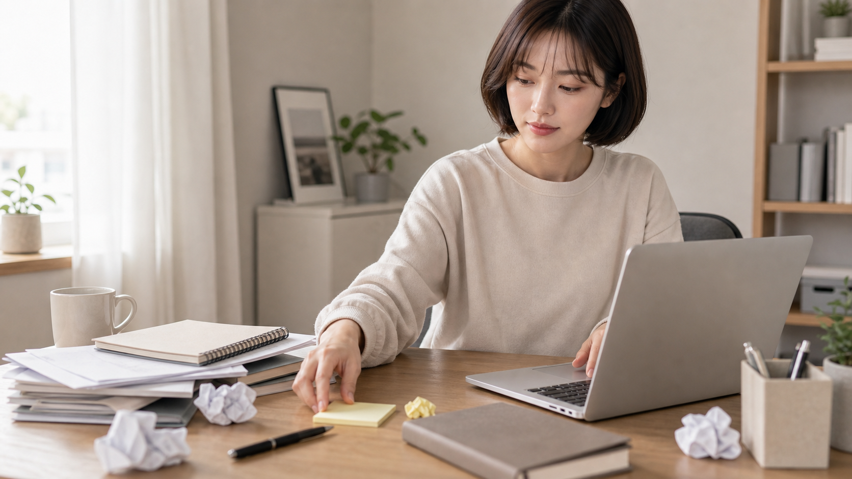 할 일이 많은데 하기 싫을 때 서윤이 책상에서 작은 일 하나부터 시작하는 장면