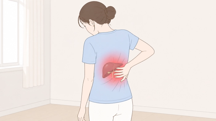 오른쪽 등 통증이 의심되는병