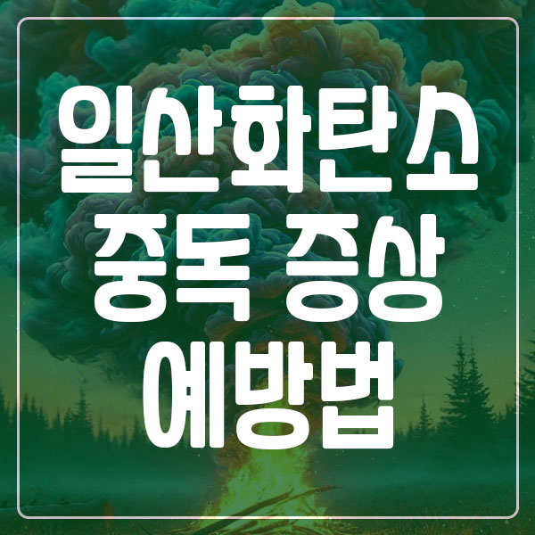 일산화탄소 중독 증상 및 예방법