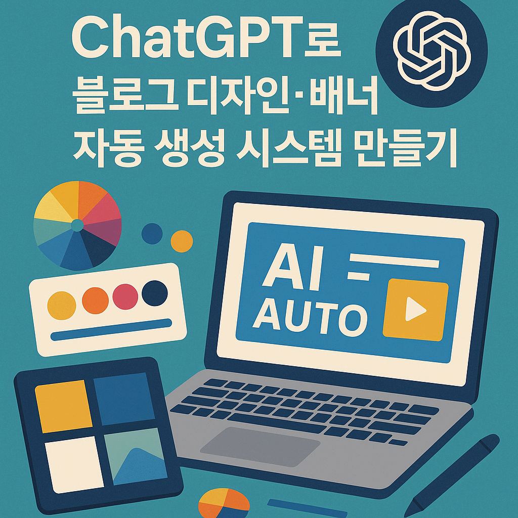 🎨 ChatGPT로 블로그 디자인·배너 자동 생성 시스템 만들기
(매번 새로 만들지 말고, AI가 자동으로 통일된 디자인을 완성하도록)