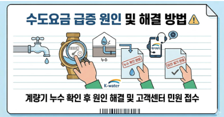 주택 누수, 수도요금 급증 원인 파악 및 해결 방법 안내