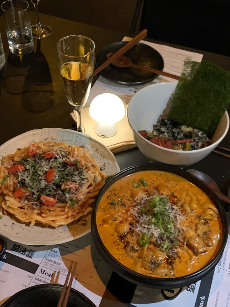 감자전, 크림수제비, 김퓨레 명란밥