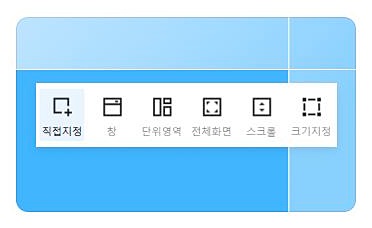 다양한 캡처 옵션