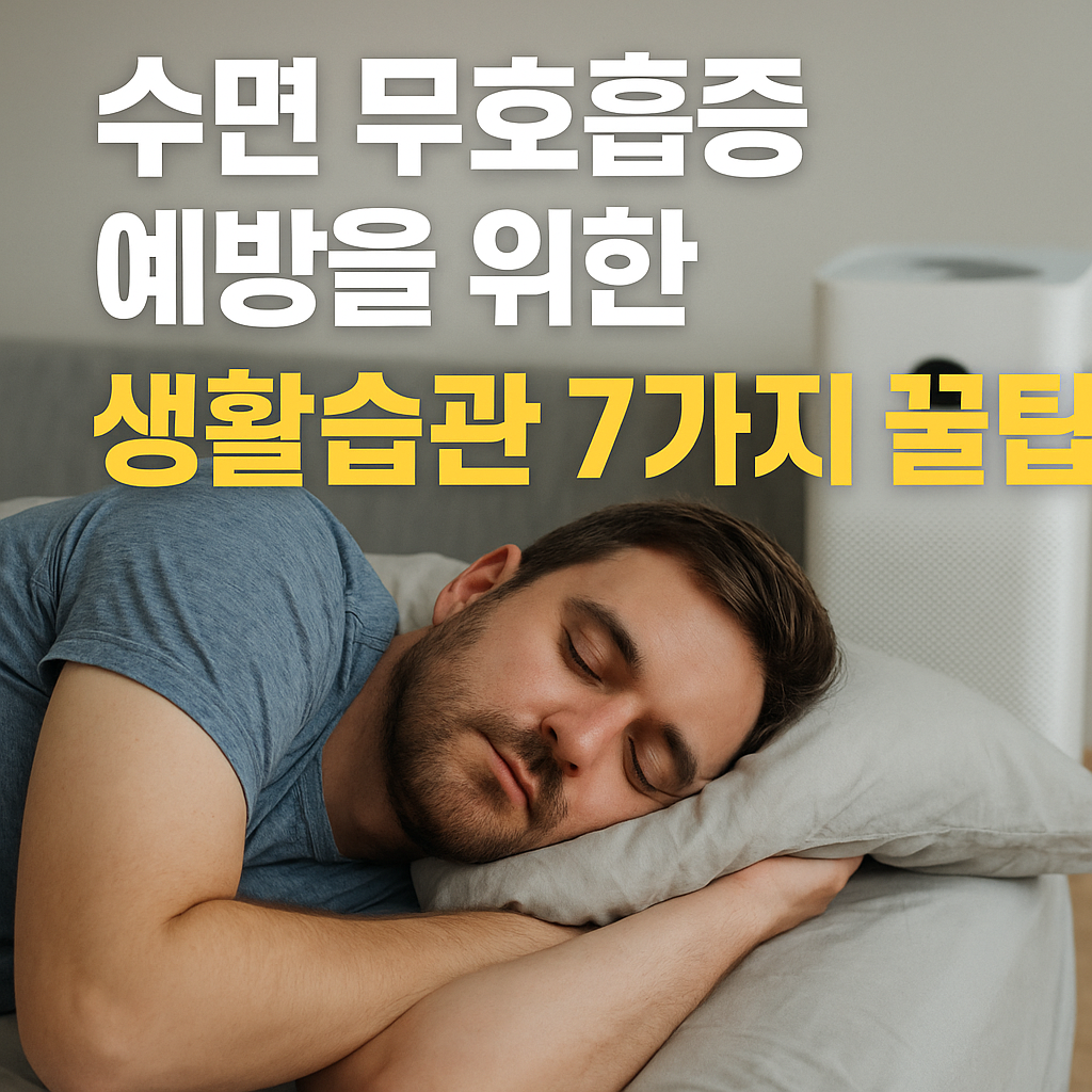 수면 무호흡증 예방을 위한 생활습관