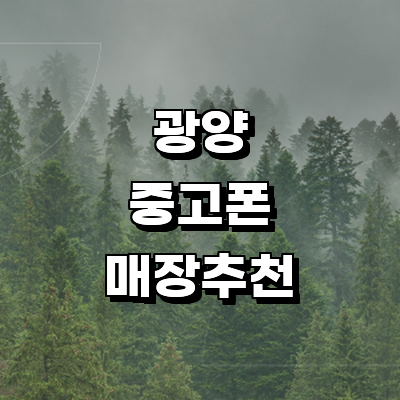 광양시 중고폰