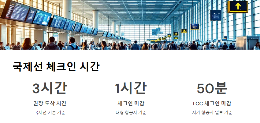 공항 체크인 시간 언제가 적당할까? 국내선·국제선 기준 총정리