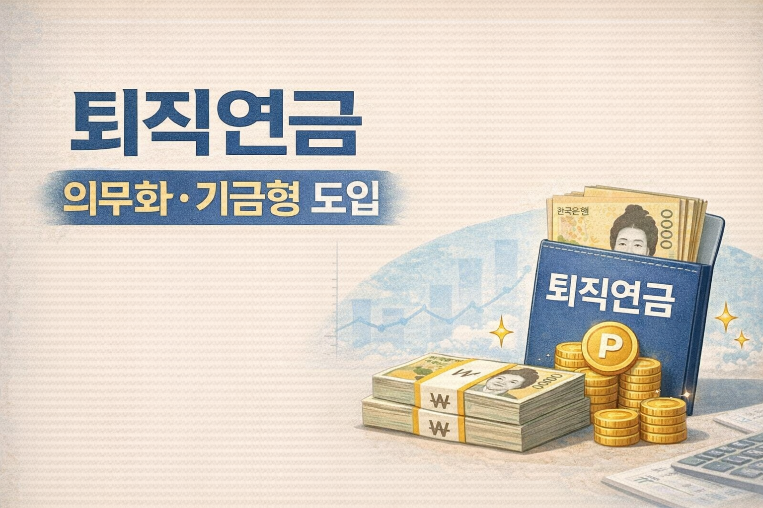 퇴직연금 전사업장 의무화, 퇴직연금 기금화