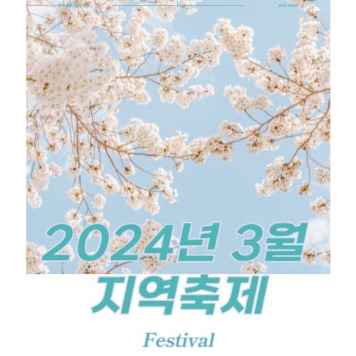 2024년 3월 지역축제 정리