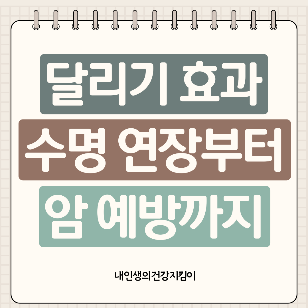 달리기 효과 수명 연장부터 암 예방까지, 주 1회만 뛰어도 놀라운 변화