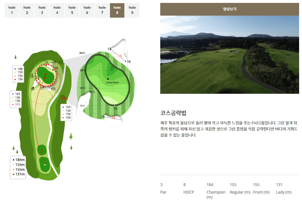 해비치 제주 컨트리클럽 밸리코스 8