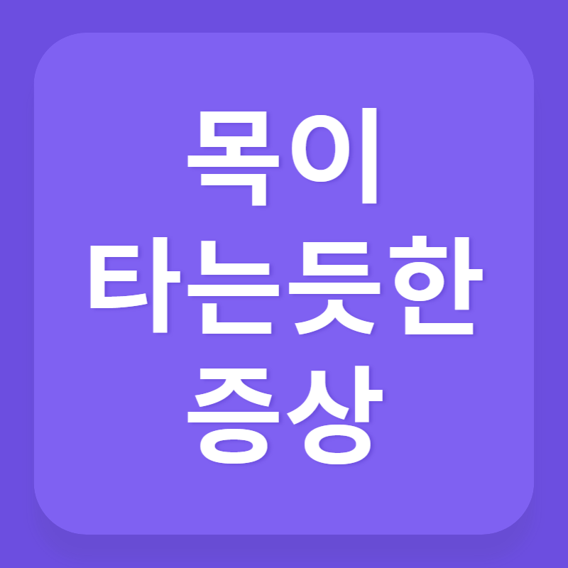 목이 타는듯한 증상
