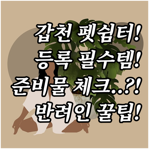 갑천 펫쉼터 2026년 공식 운영! ..