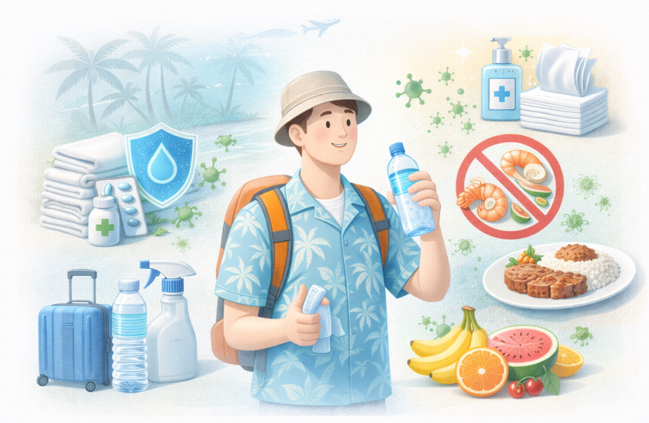 여행지의 배탈 예방법 관련 사진