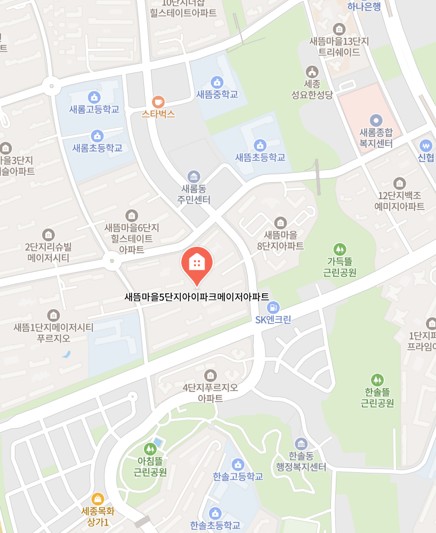 세종 메이저시티 새뜸마을5단지아파트 위치 지도