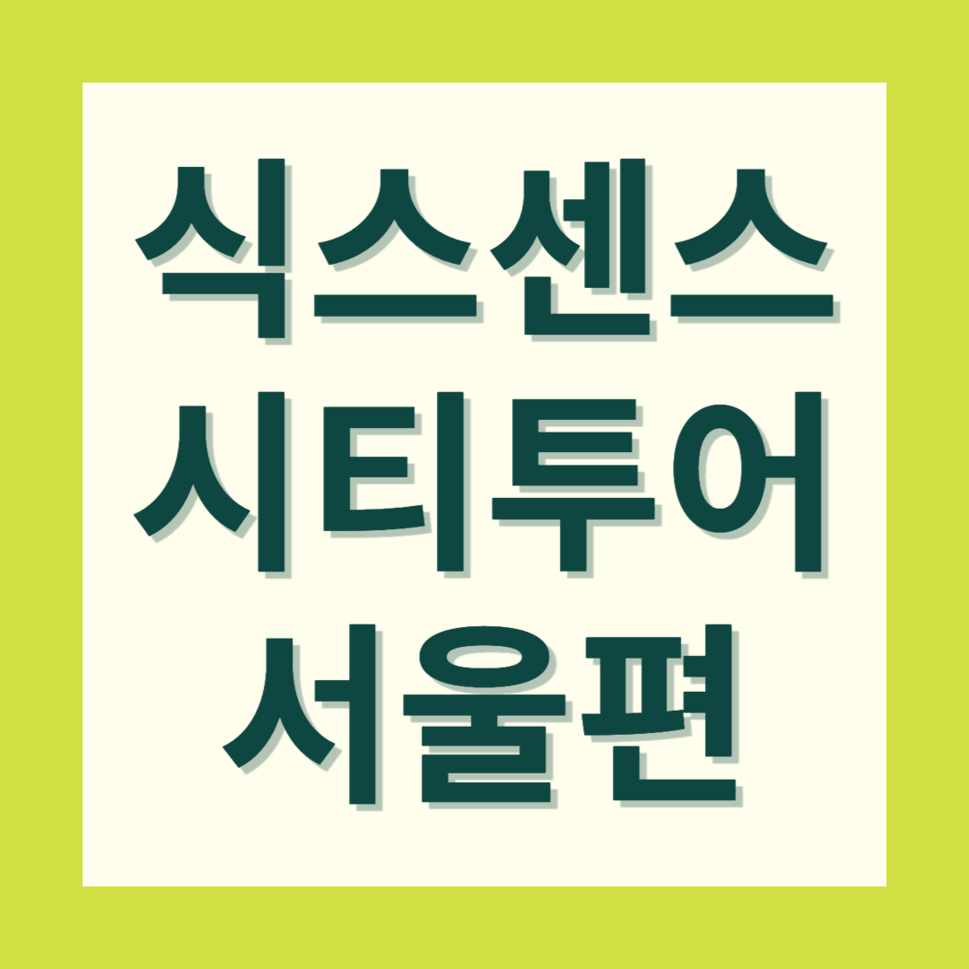 식스센스 시티투어 서울편