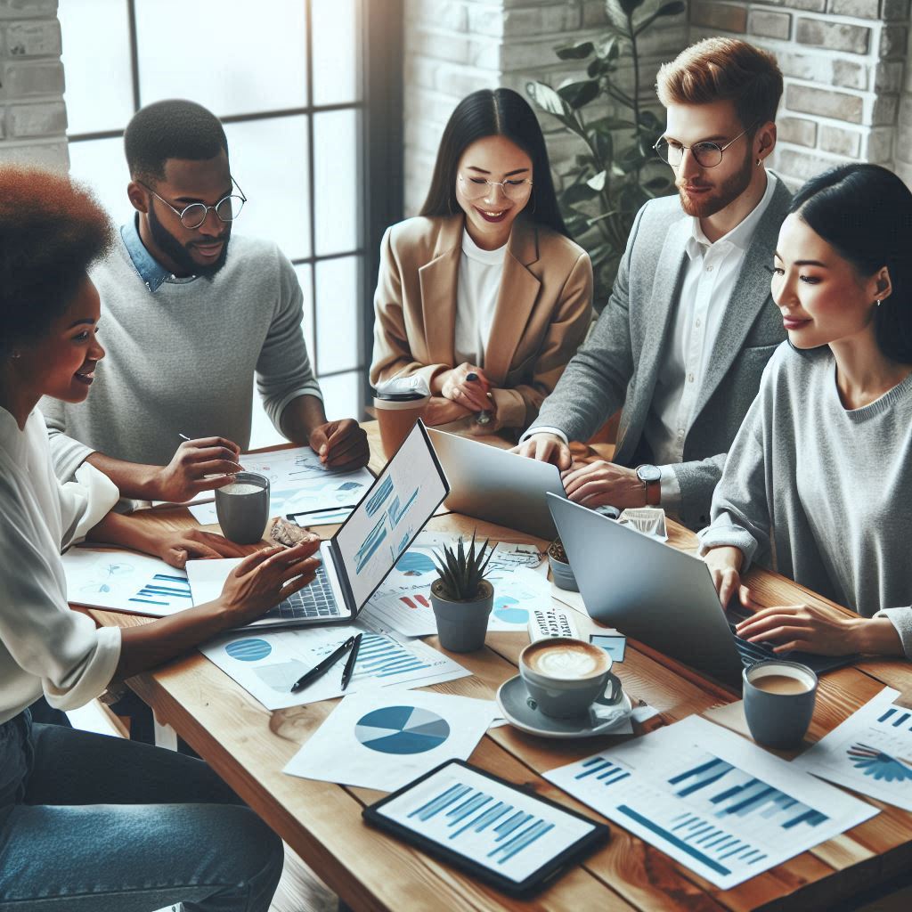 마케팅 전문가가 일하는 모습