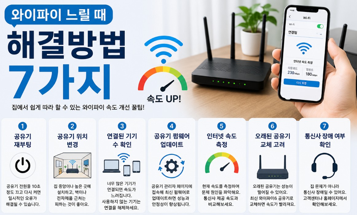 와이파이 느린 해결방법
