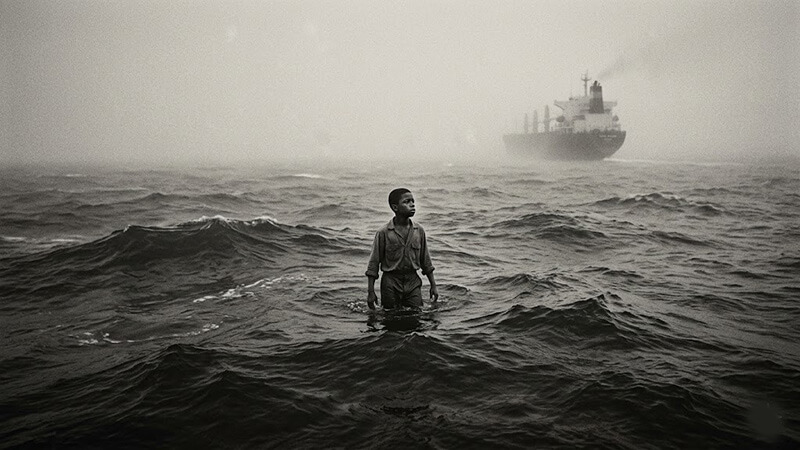 <img src="A-boy-struggling-in-the-rough-sea-with-a-ship-far-away.jpg" alt="한 소년이 멀리 떨어진 배를 두고 거친 바다에서 고군분투하고 있다">