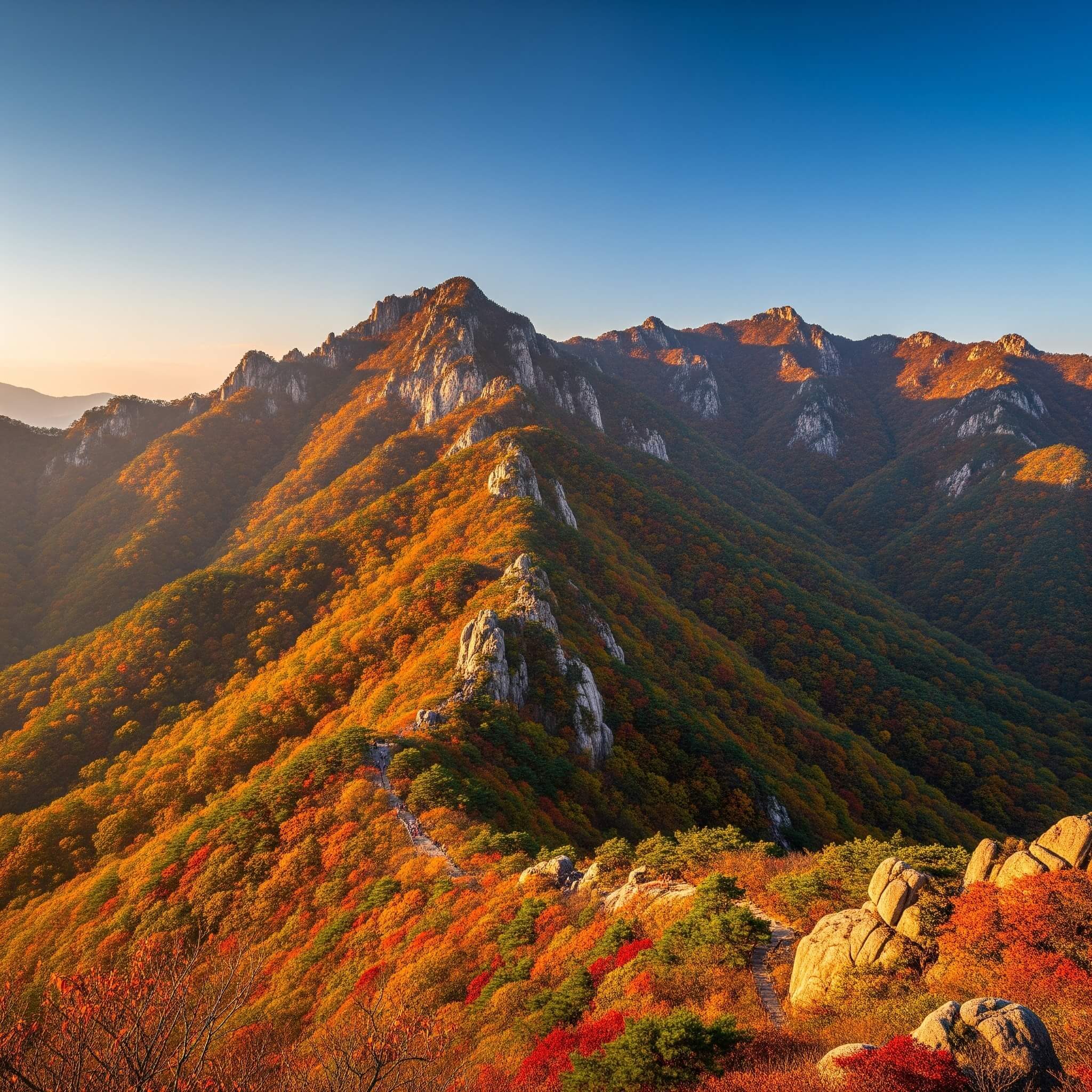 태백산의 가을 단풍사진