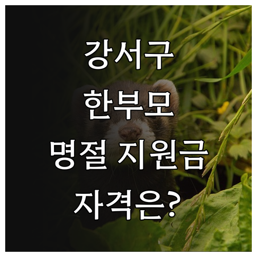 2025 강서구 한부모가정 위한 명절..