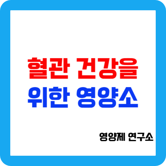 혈관 건강을 위한 영양소