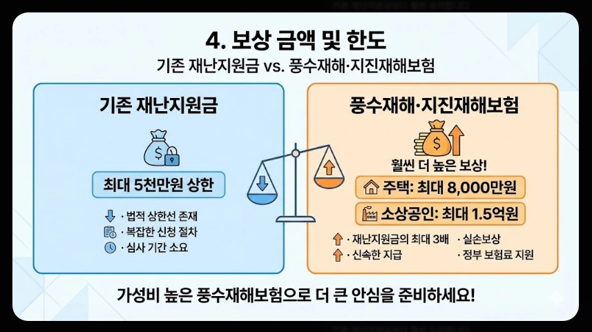 풍수재해 지진재해보험료 지원혜택,가입대상,보장범위