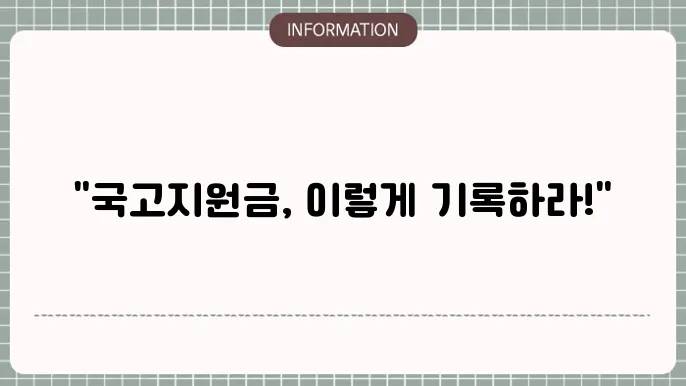 국고지원금 회계 처리: 정확한 처리 방법