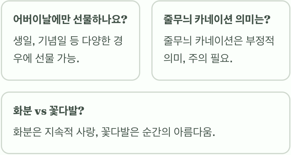카네이션 꽃말과 색상별 의미 총정리