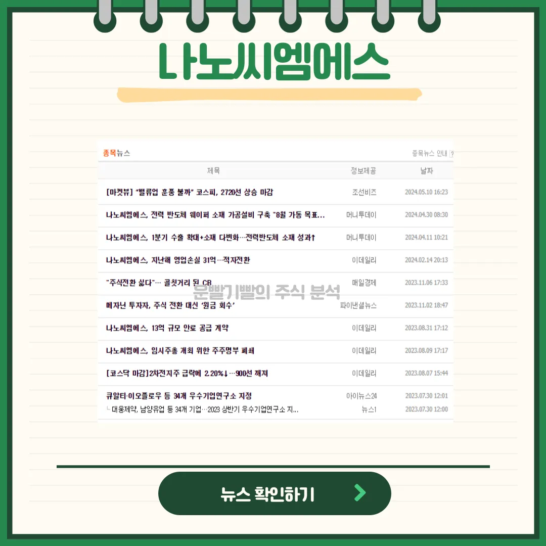 나노씨엠에스 뉴스