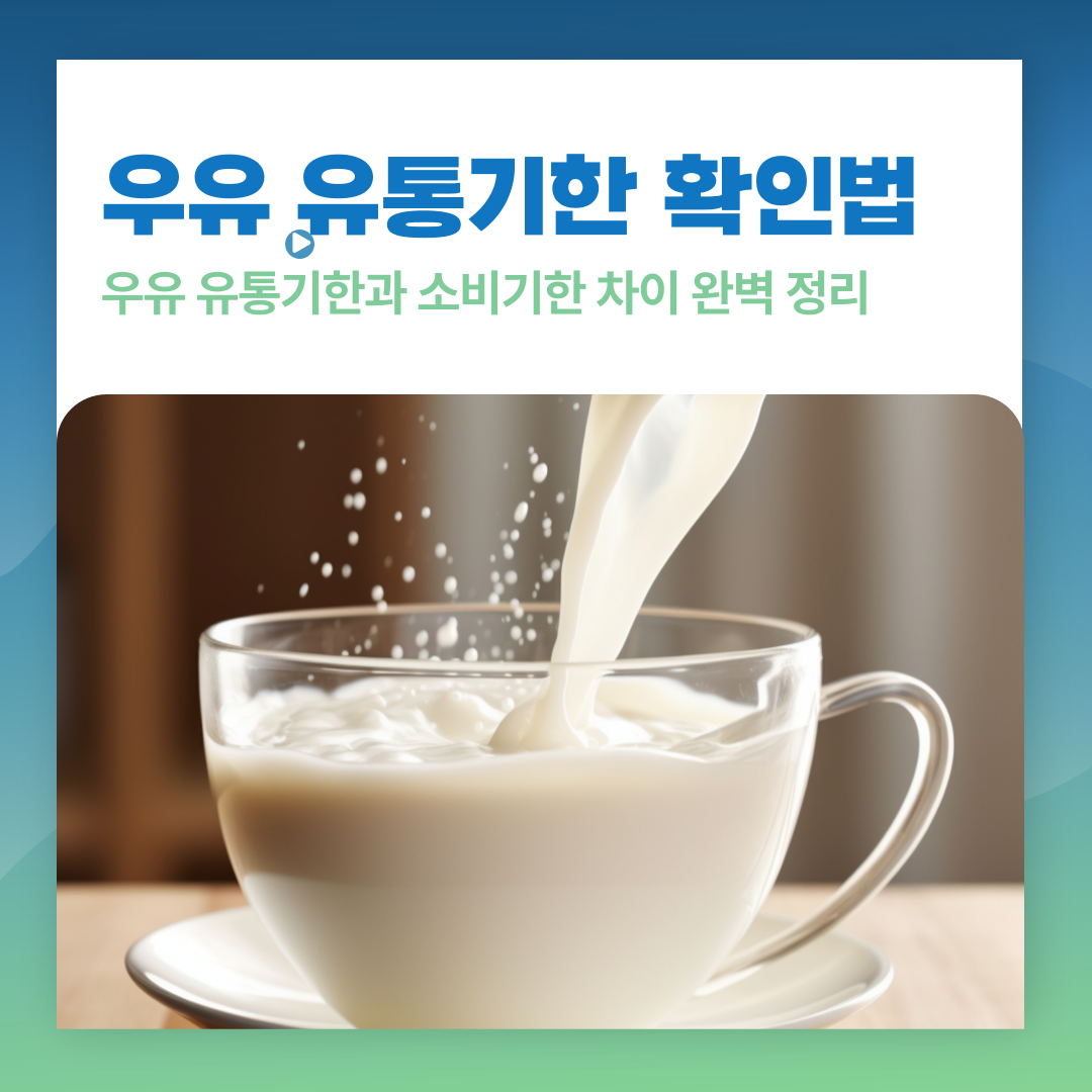 우유 유통기한 확인법과 소비기한 차이 완벽 정리