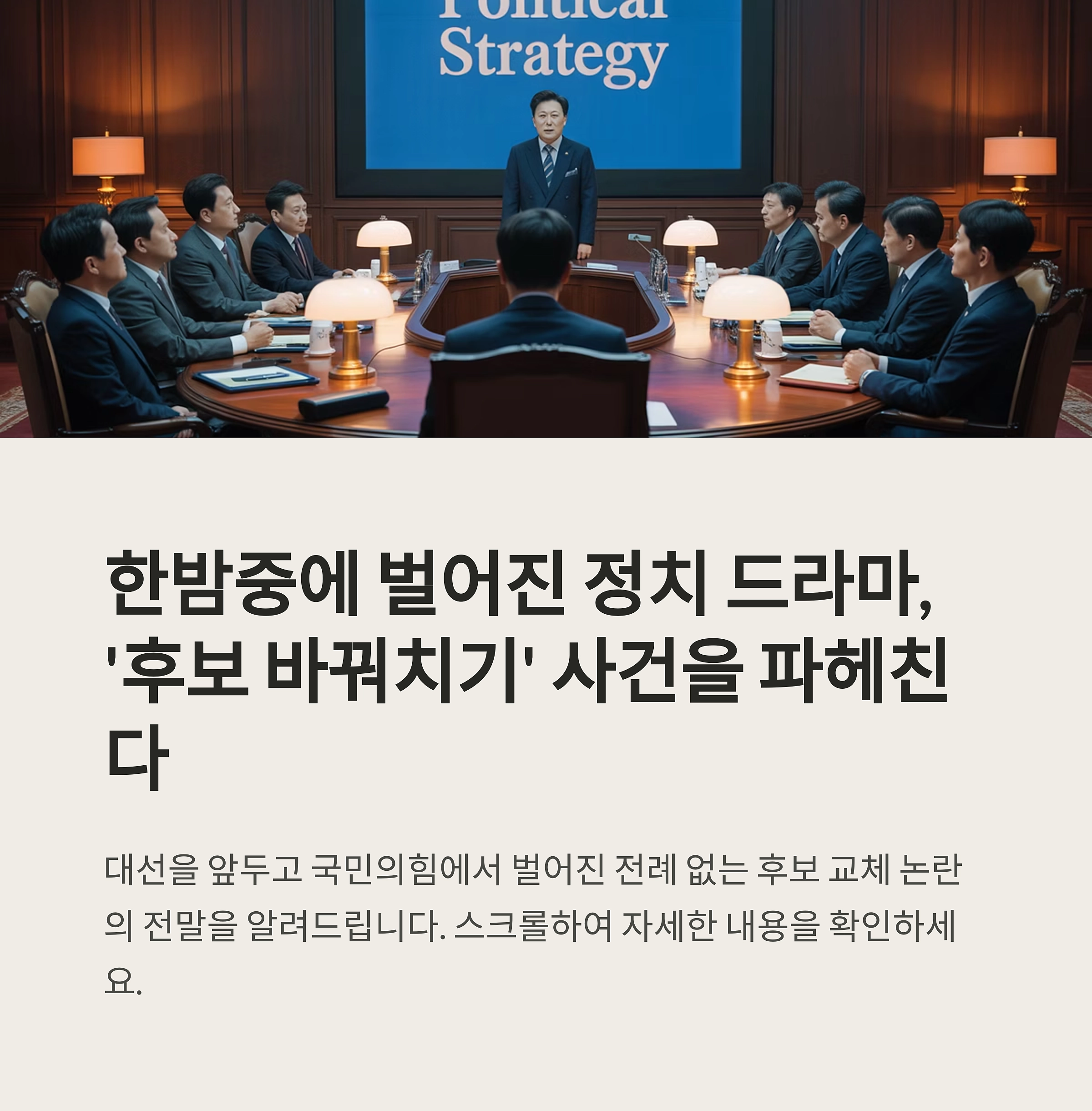 국민의힘 후보 바꿔치기